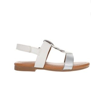 Stylish Kids Sandals in White and Silver